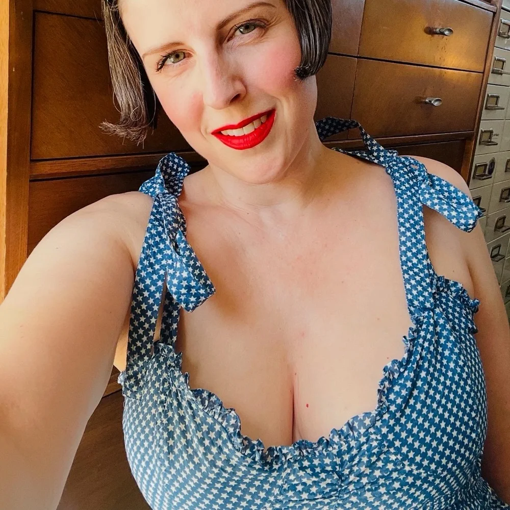 Polo Ralph Lauren blue and white star print dress! - Picture 2 of 11